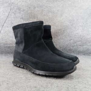 Cole Haan Shoes Womens 9 Bootie Pull On Leather Waterproof Comfort Classic Blue